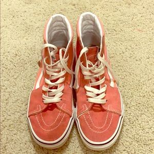 Pink high top vans